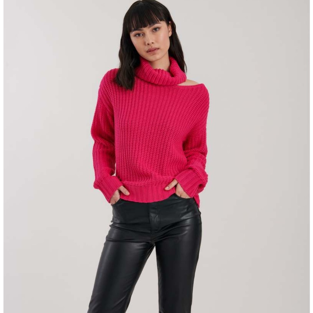 John & Jenn Emile sweater hot pink